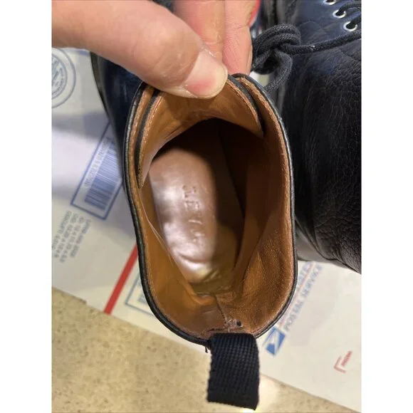 TAFT Jack Boot Men's US 7 EU 40 Black Leather Cap Toe Boots Made In Spain EUC - Picture 10 of 13